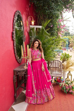 luxurious Pure Vichitra Lehenga with heavy embroidery sequence