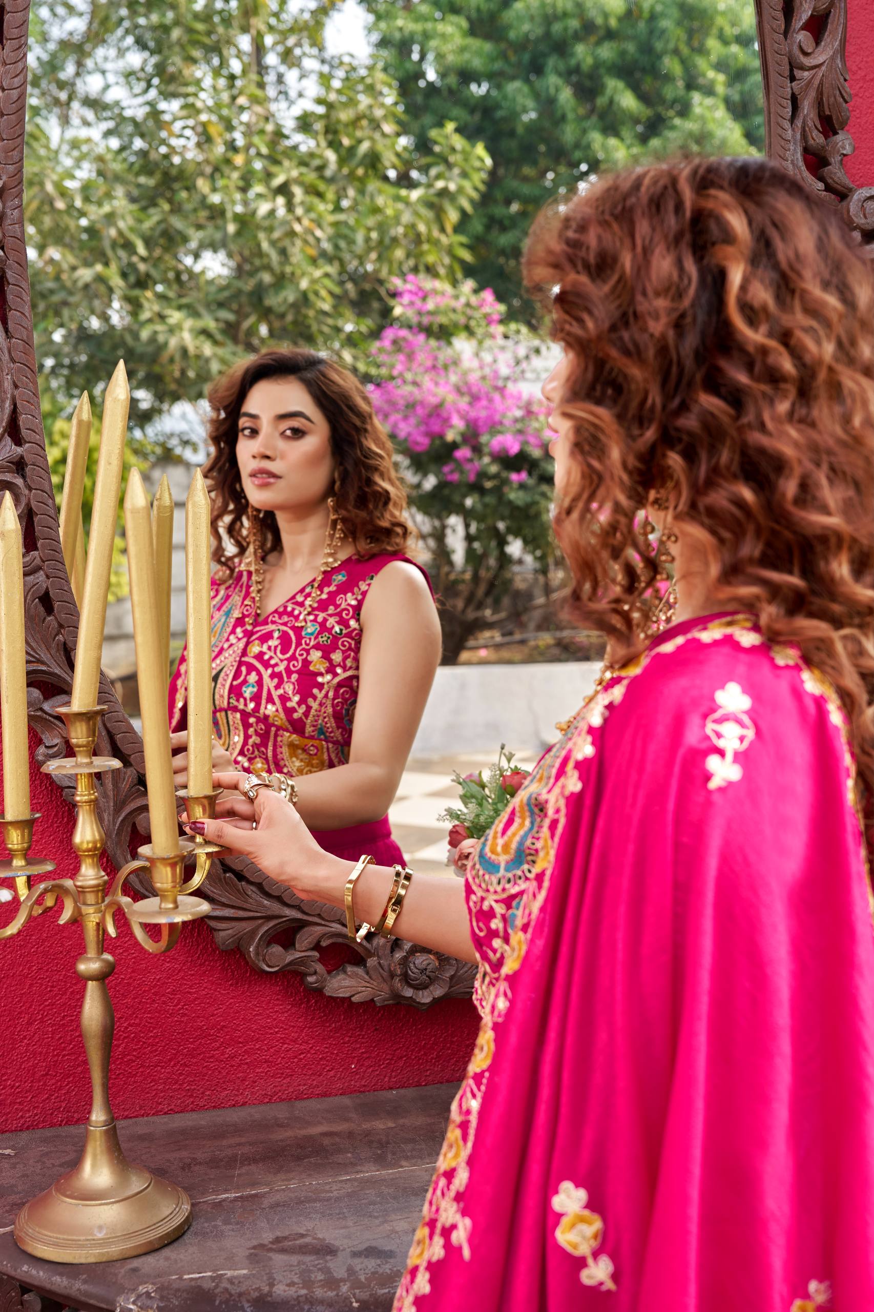 luxurious Pure Vichitra Lehenga with heavy embroidery sequence