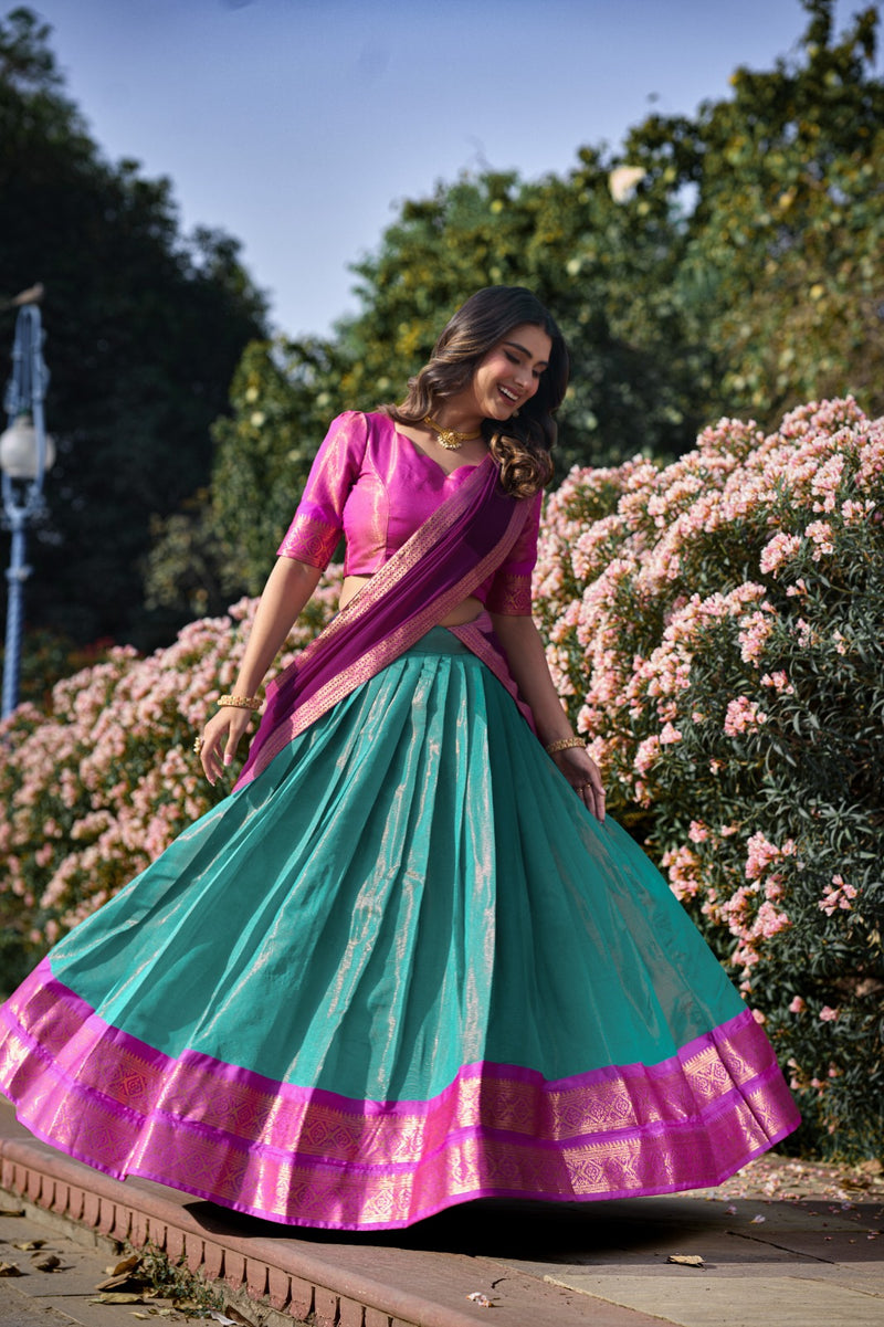 The South India---Kanchipuram silk lehenga