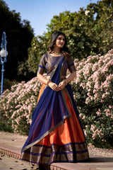 The South India---Kanchipuram silk lehenga