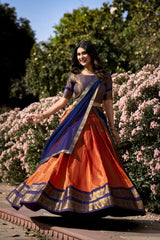 The South India---Kanchipuram silk lehenga