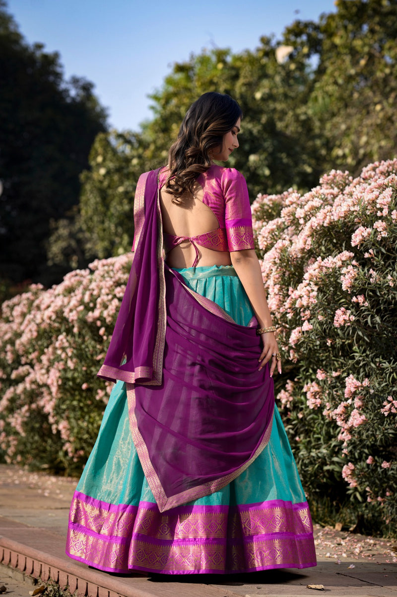 The South India---Kanchipuram silk lehenga