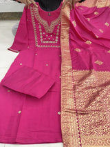 Beautiful Jacard Chanderi Silk Beutiful Kurta Set