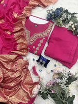 Beautiful Jacard Chanderi Silk Beutiful Kurta Set