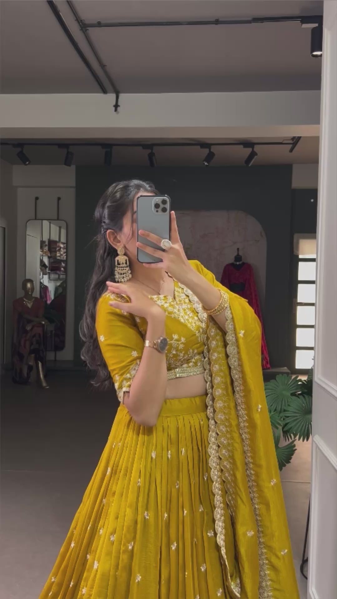 Musturd luxurious Vichitra Silk Lehenga