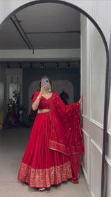 Pure Chanderi Lehenga Choli