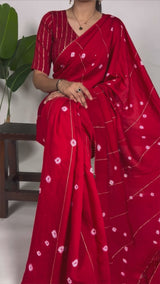 Elegant Viscose Chanderi Saree