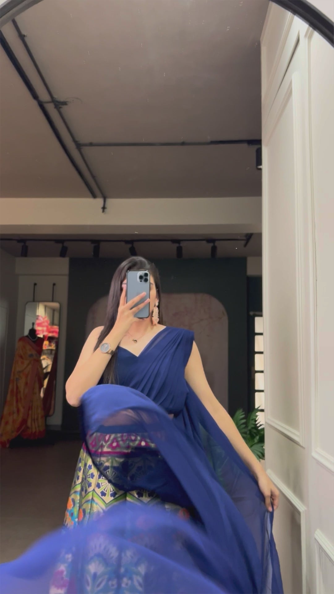 Blue Banarasi Lehenga Choli