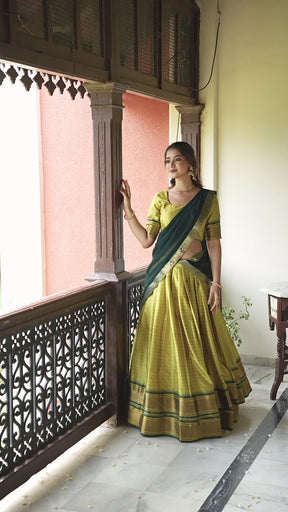 Paithani Artistry in Cotton Silk