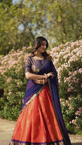 The South India---Kanchipuram silk lehenga