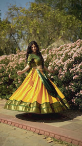 South India-style Kanchipuram Silk lehenga